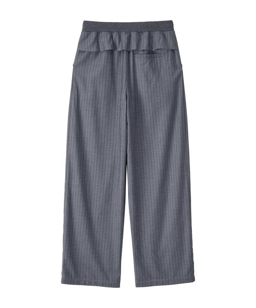 Biteoseljeu Pinstripe Wide Banded Slacks - Gray