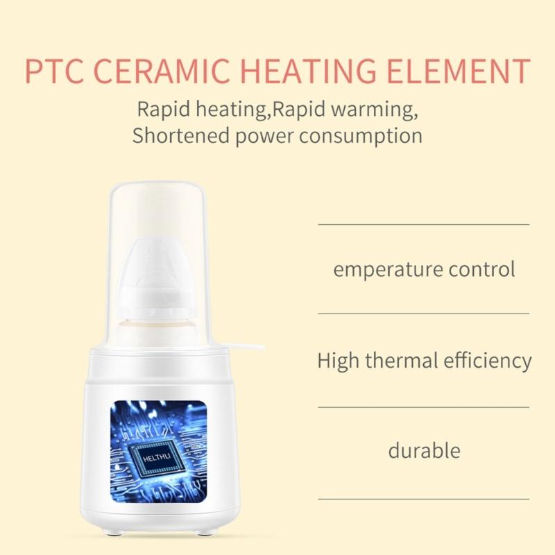 Portable Baby Milk Bottle Warmer Single Bottle Heater for Breast Milk Formula Intelligent Newborns Feeding Bottle Warmer