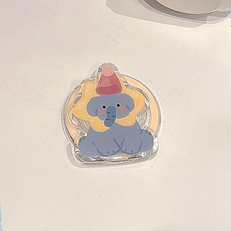 

Корейский милый слоник для Magsafe магнитный держатель-грипток для телефона, подставка для iPhone 15, складной чехол-держатель с кольцом для беспроводной зарядки