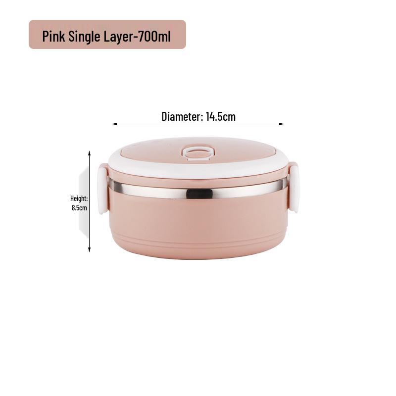 Портативный многослойный ланч-бокс из нержавеющей стали с термоизоляцией - Большой объем и герметичный для студентов 1070₽