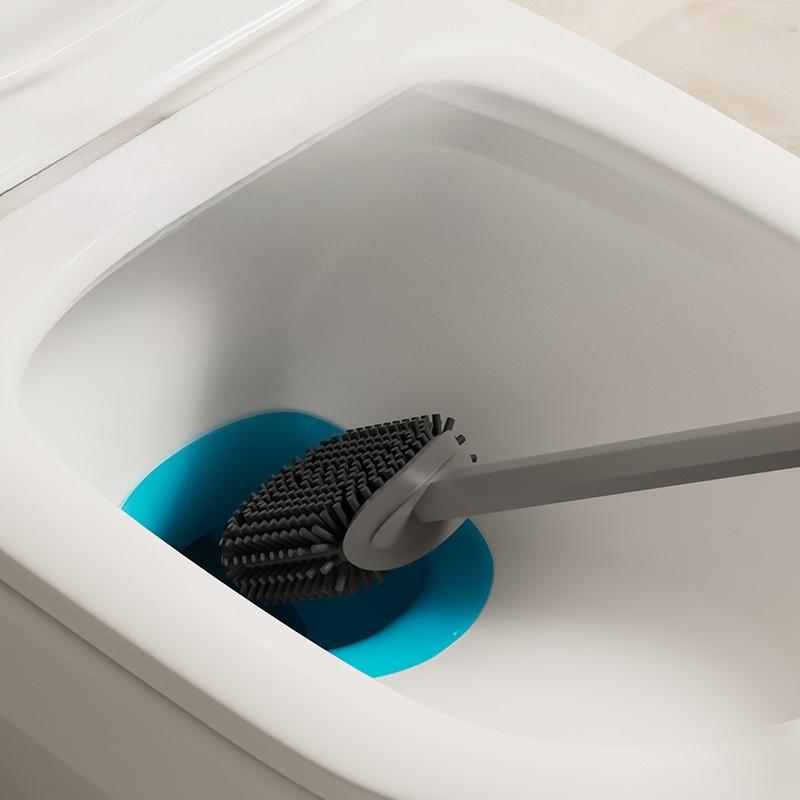 Toilet Brush Toilet Brush Wall-mounted Long Handle Silicone Cleaning Brushes for Bathroom