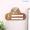 1Pc Rustic Wooden Wifi Password Sign Minimalist Durable Wall-Mounted Wireless Network Indicator Plaque Home Decoration