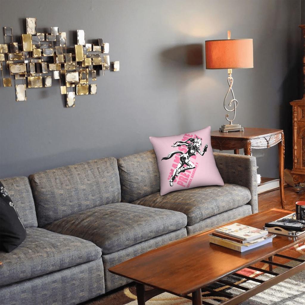 Umamusume Pretty Derby Sakura Bakushin O Pillowcase Printing Polyester Cushion Cover Gift  Throw Pillow Case Cover Home Square