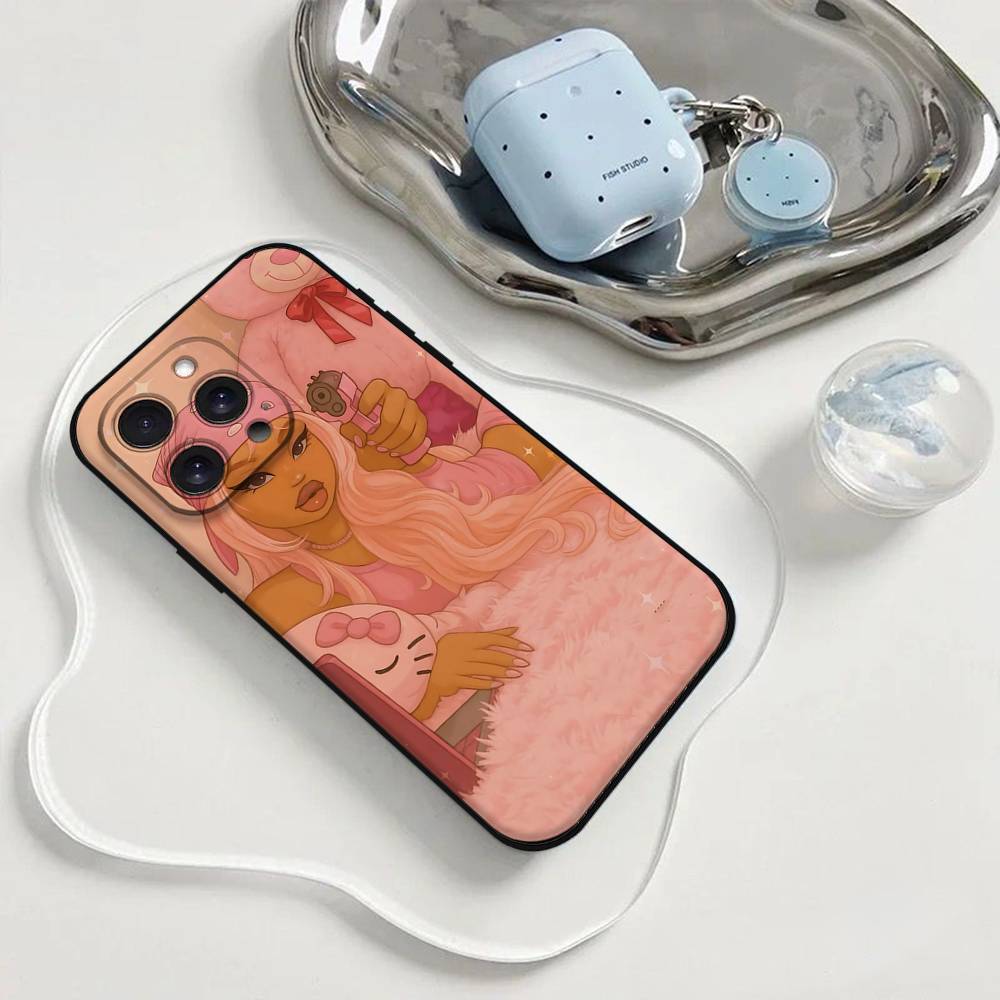 Fashion B-Bratz D-Doll Phone Case Phone Case For Iphone 17 16 15 11 13 14 Pro Max X Xr Xs Max 12mini Black Shell Cover Case