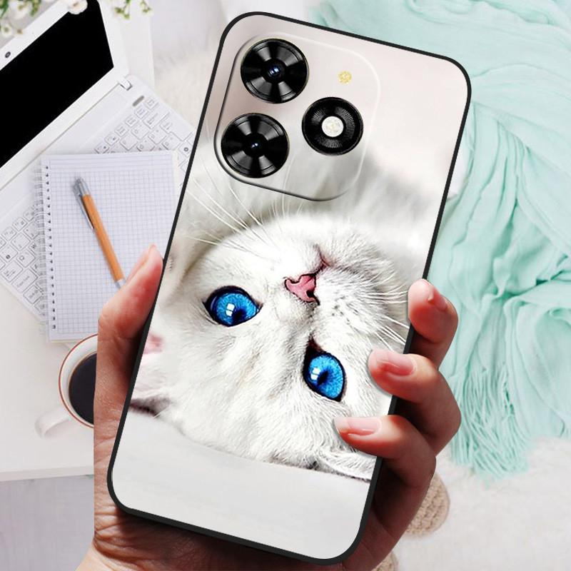 For Tecno Spark 20 Pro Case Black Silicone Bumper Wolf Lions Soft TPU Covers for Tecno Spark 20C 20 Funda Coque Spark20 KJ5