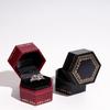 Jewelry Organizer Floral Hexagonal Jewelry Box Retro Pattern Mini Ring Box Compact Gift Packaging Case For Jewelry Storage Gift