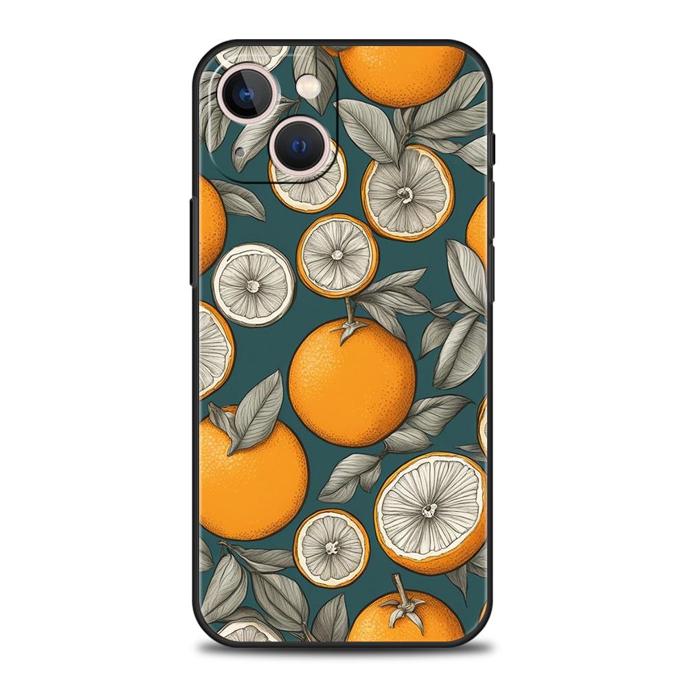 Phone Case Cover for iPhone 17 16 15 14 13 12 Pro Max 11 Pro Max 17 AIR Plus Shockproof Soft TPU Summer Fresh Fruit Lemon Print