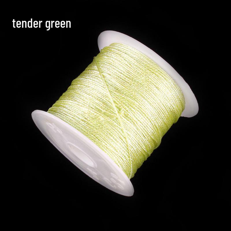 Handmade Red Lanyard Bracelet with Gold Iridescent Gimp Thread