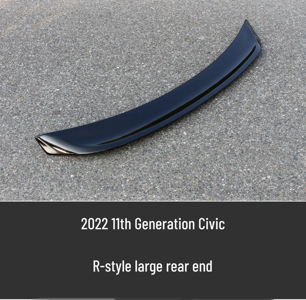 Îmbunătățiri pentru Honda Civic generația a 11-a 2022: buza frontală, eleron spate, splitter, jaluzele, bară spate.