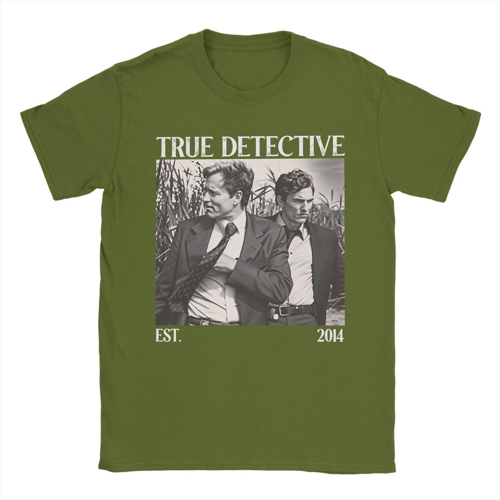 True Detective Rust Cohle Marty Hart Herren T-Shirts Lustiges T-Shirt Kurzarm Rundhals T-Shirt Baumwolle Neue Ankunft Oberteile