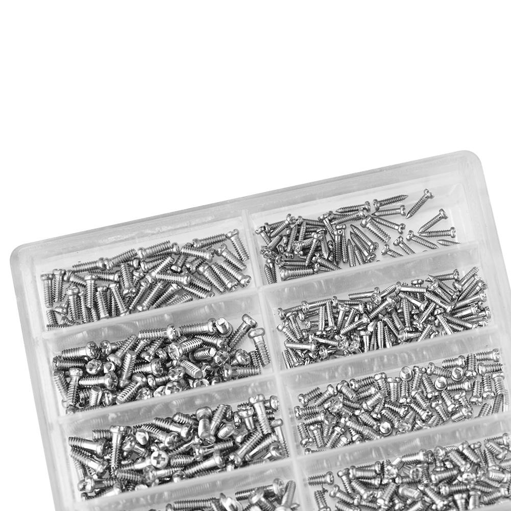 1000 szt. Mikro Śrubki Nakrętki do Okularów Okularów Okularów Naprawa Zegarka