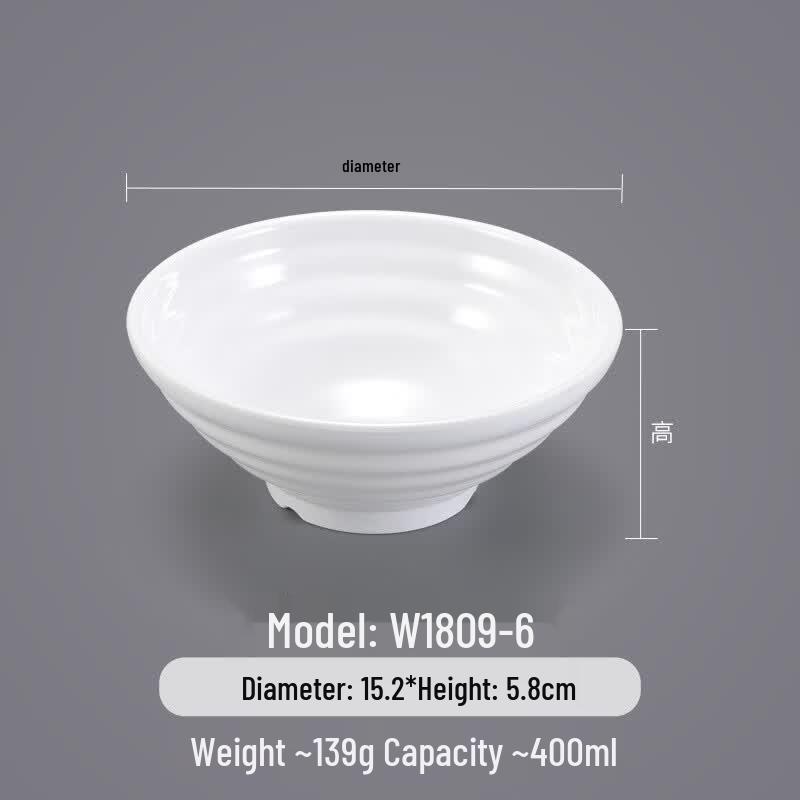 Melamine White Commercial Rice & Soup Bowls