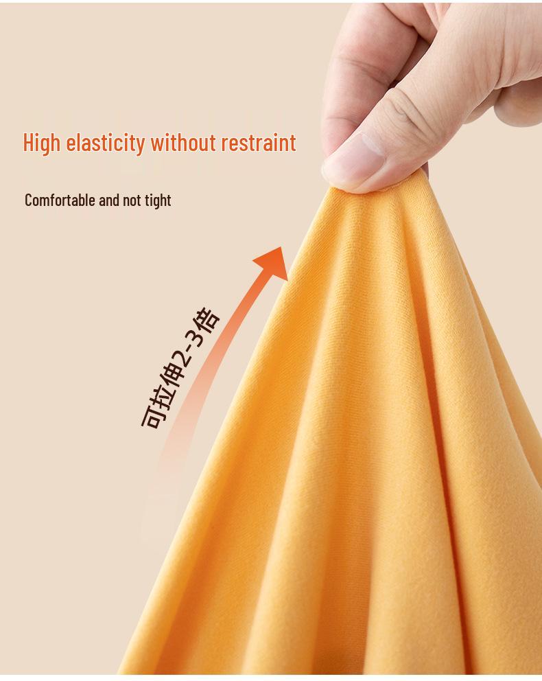 Infant Girls' High-Waisted Thermal Pants - Belly Protection for Autumn & Winter