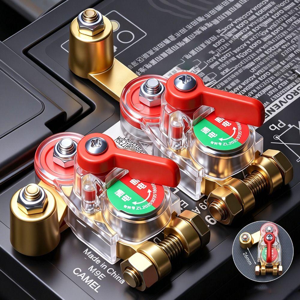 Brass Battery Cut Off Button Rotatable Battery Isolator Switch Vehicle Accessories