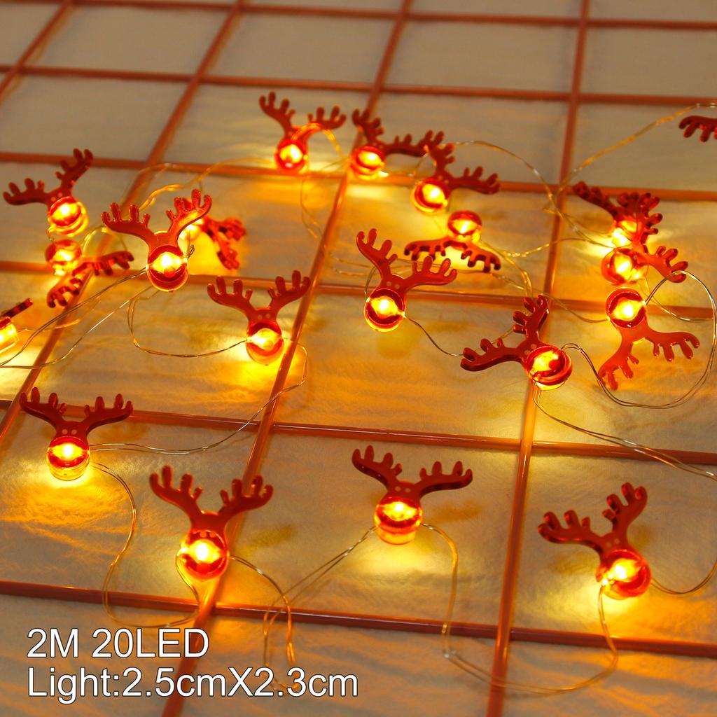 Christmas Tree String Lights Santa Claus Snowman Elk Garland 2025 Christmas Decorations for Home Xmas Ornaments Navidad New Year