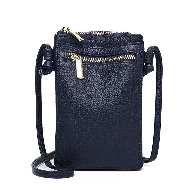 Frühling und Sommer Erste-Schicht Rindsleder Vertikale Weiche Leder Schulter Crossbody Mini Mittleren Alters Mutter Handy Tasche