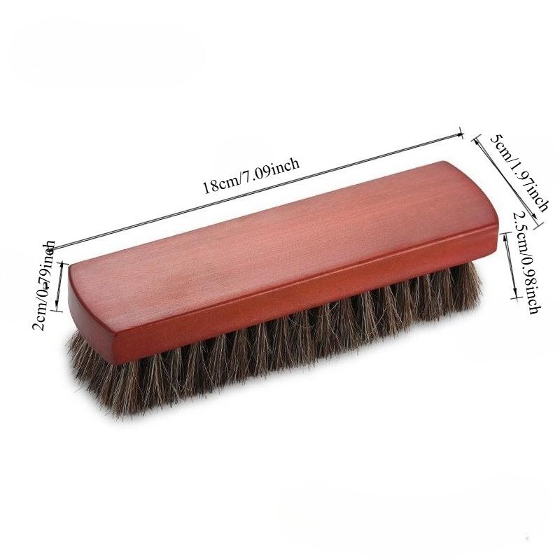High Grade Horsehair Brush Gentle Bristle for Shoe Polish Oil Application Dust Cleaning and Daily Shoe Care Maintenance