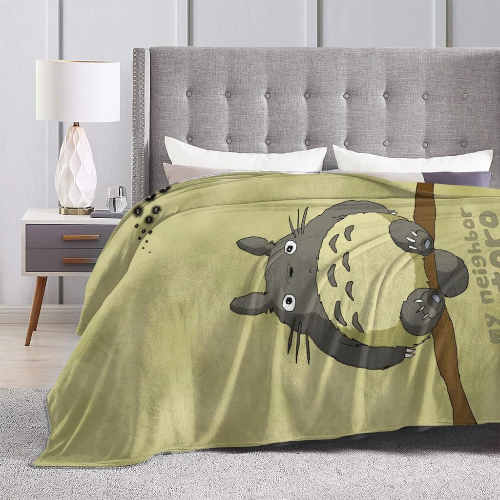 Cartoon Funny Cute T-Totoros Blanket Cover Plush Throw Blanket Home Couch Printed Lightweight Bedsprea,