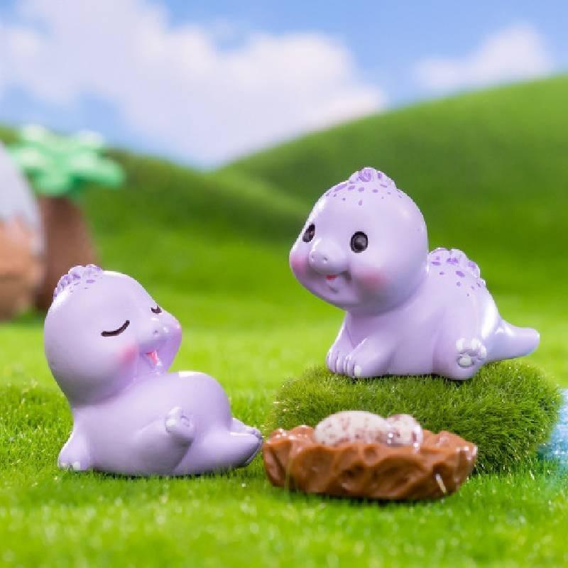 Cute Resin Dinosaur Figurines For Diy Crafts Garden Ornaments Desk Decor