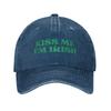 Kiss Me Im Irish  St Patricks Day Irish Sun Baseball Cap FeUnisex Unisex Washed Hats Sunscreen Baseball Caps Birthday Gift