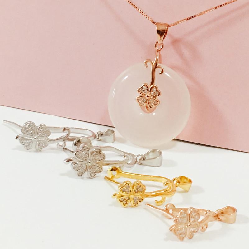 

Подвеска-клипса Четырехлистный клевер из серебра 925 пробы Ping An. Small Clip 10mm Rose Gold