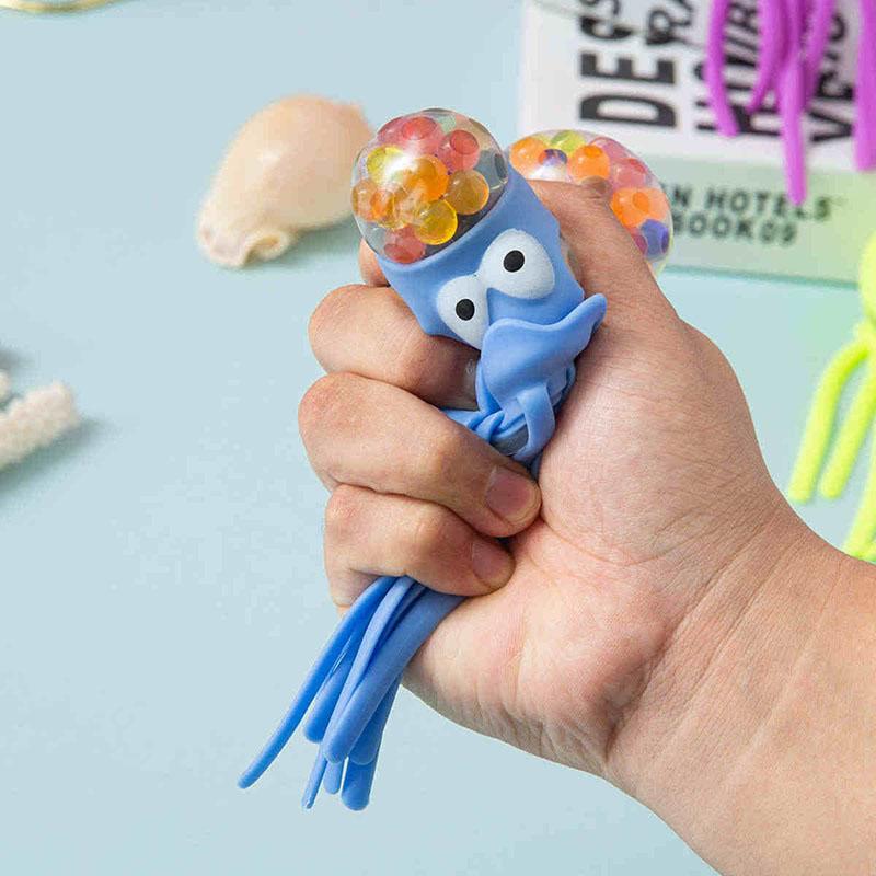 Kreative Quallenhöhlenkugel Oktopus spielt im Wasser Bunte Perlen Kinder-Stressabbau- und Belüftungsspielzeug