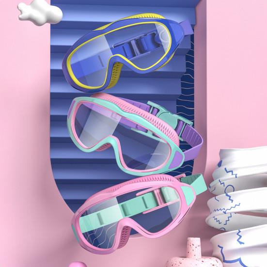 Children Swim Goggles Waterproof No Leakage Anti-Fog UV Protection Clear Lens Boys Girls Wide View Goggles Diving Snorkeling Equipment