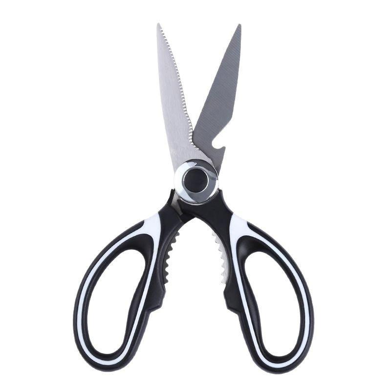 Extra Large Stainless Steel Multifunctional Kitchen Scissors for Cutting Fish, Chicken Bones, and Barbecue