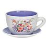 Pot de fleurs - EDEN - Tasse Lilas - Céramique - 24×28×14 cm - Lilas/blanc - Intérieur