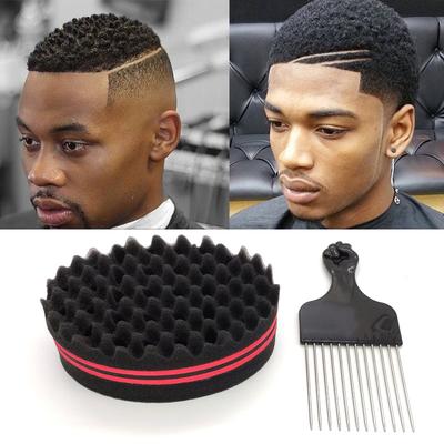 Spazzola Magica Twist per Capelli Ovale a Doppia Faccia Spazzola Spugna Per Afro Naturale a Spirale Onda Dread Spazzole Spugna Capelli Trecce Capelli per Treccine