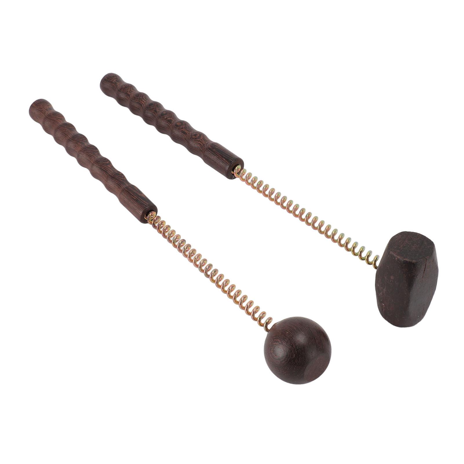 

2 шт. Перкуссионный шариковый молоток-массажер Крылья курицы Дерево Снижение усталости Пружинный ручной Ударный мяч