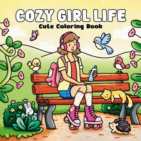 Children's Cartoon Coloring Book: Cute, Comfortable, Warm, Stress Relief, Simple Graffiti Drawing for Kids