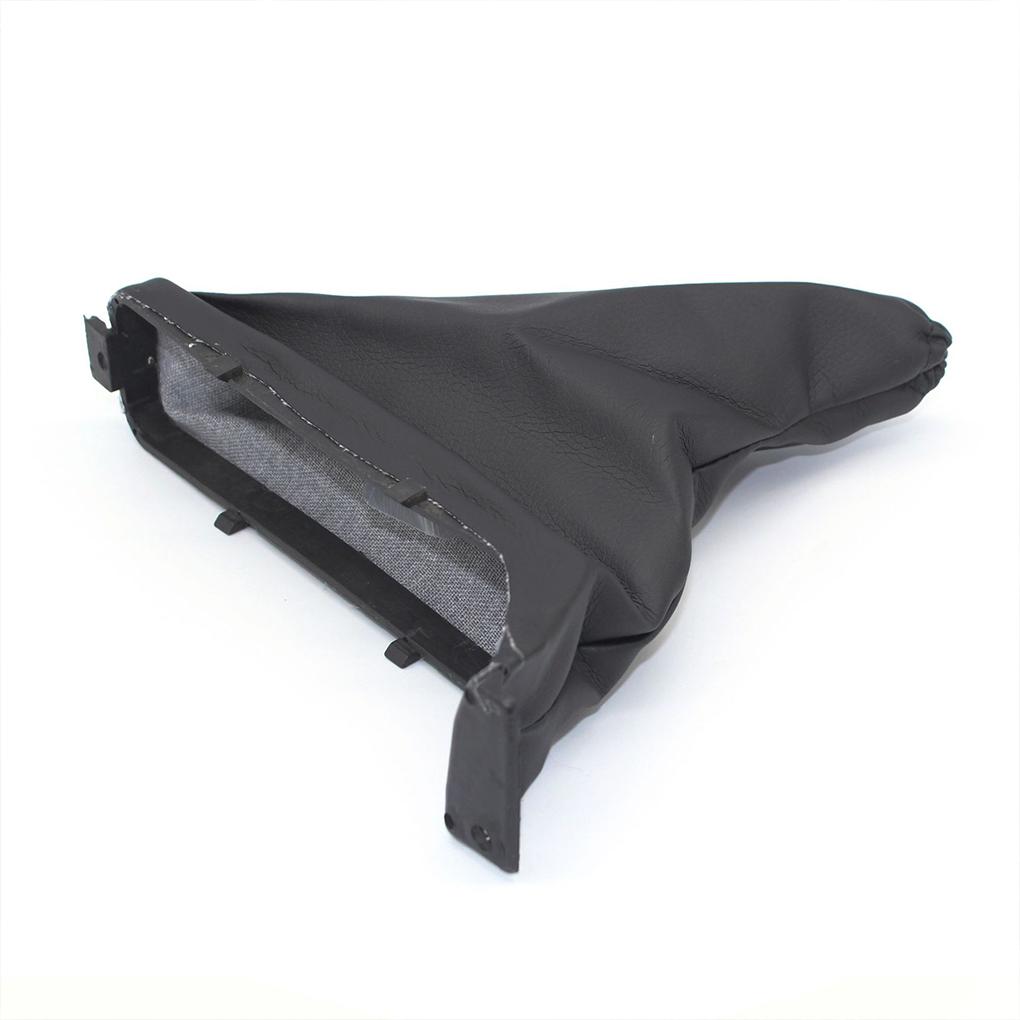 Black Elegant Dust-proof Car Handbrake Gaiter Cover In Black PU Leather For Car Parking Handbrake Boot Gaiter
