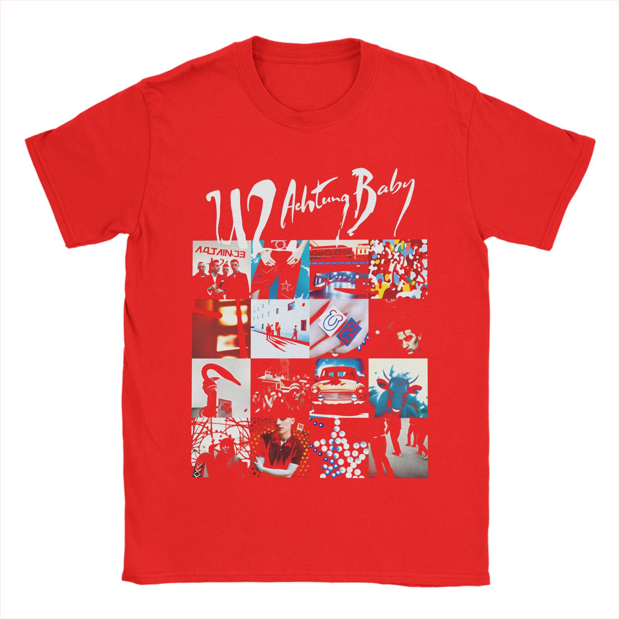 

U2 Rock Band Cotton T Shirt For Men Summer Classic T Shirts Comfortable Hip Hop Tees Oversized Custom DIY Tops S