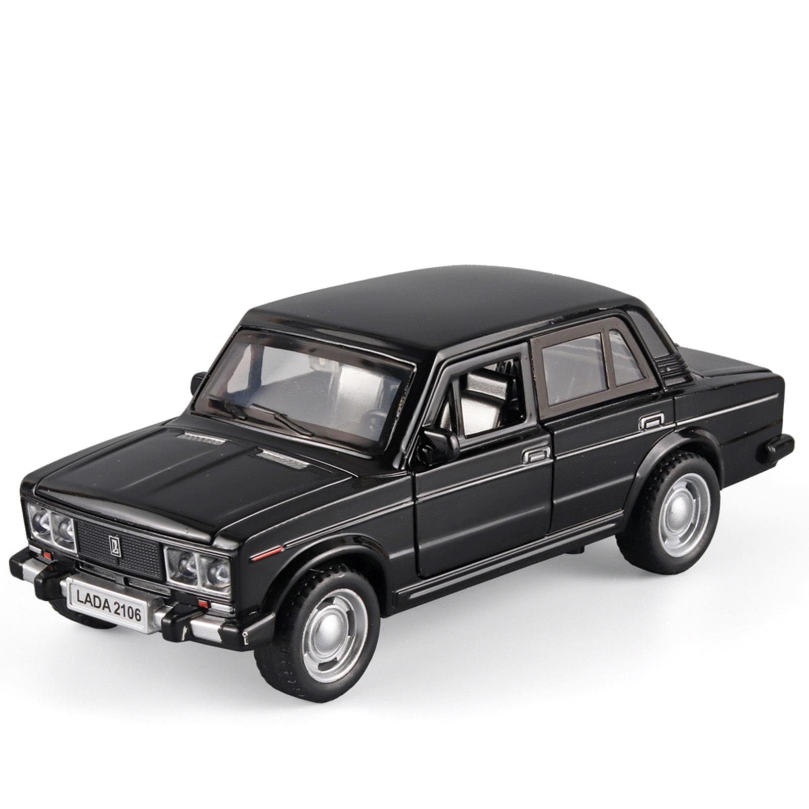 

1/32 Ретро Модель автомобиля ЛАДА из сплава, Игрушки, Украшения интерьера центральной консоли автомобиля, Крутые настольные украшения, Подарки для взрослых на Рождество/День рождения чёрный