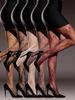 5 Stuks Dames Bloemen Kant Visnet Panty Meerdere Kleuren Doorzichtig Mesh Panty Sexy Hoge Stretch Kousen Voor Feest Club