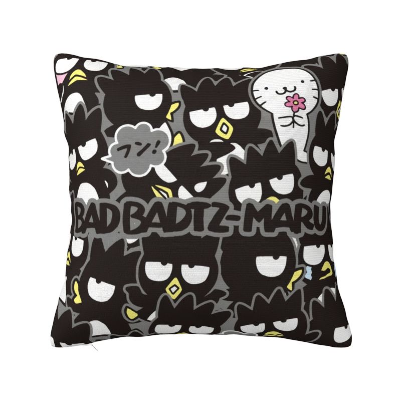 

Custom BAD Badtz-Maru Sanrio Cartoon XO Child Luxury Pillow Cover Living Room Decoration Sofa Cushion 12x12Inch