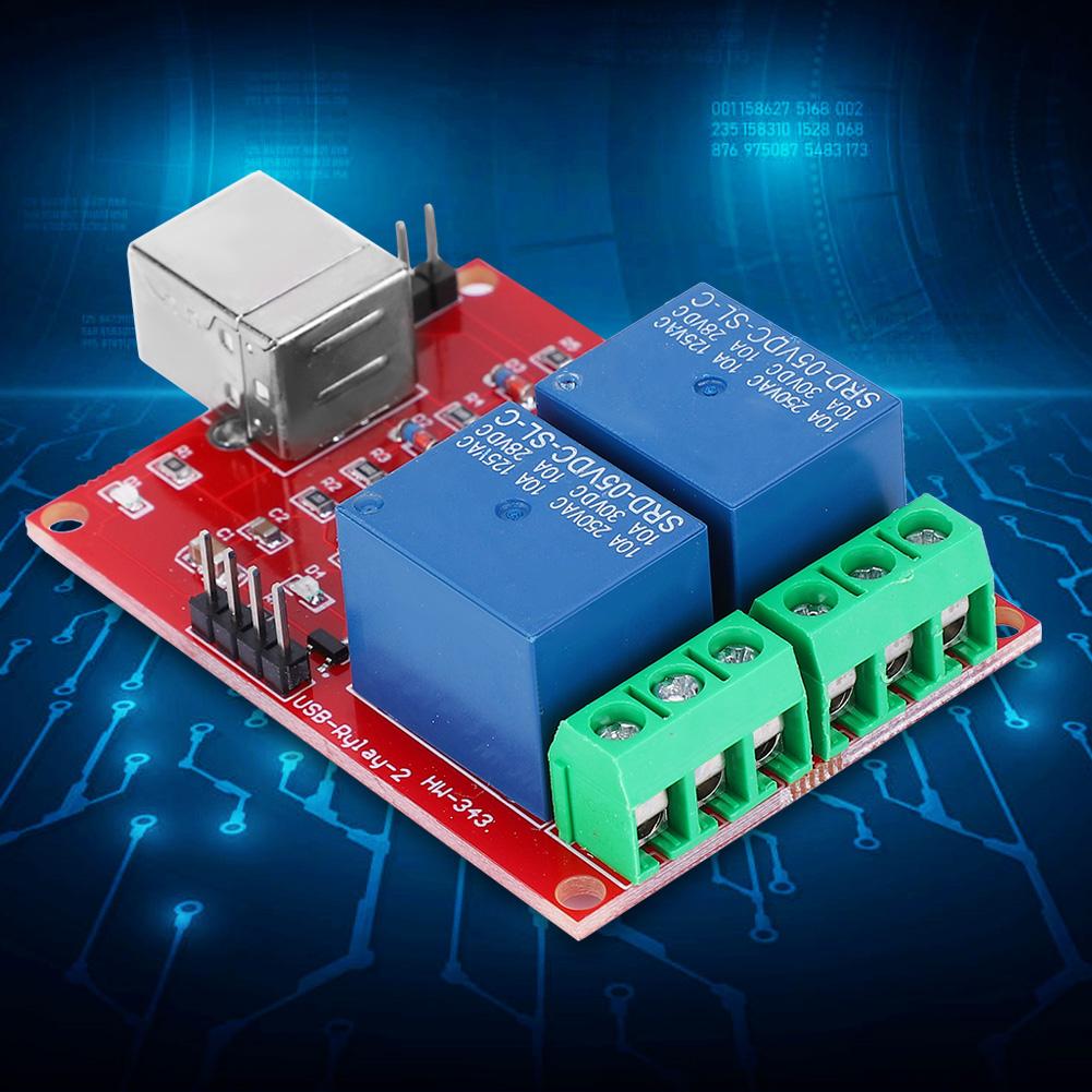5V USB Control Switch 2 Channel Relay Module Computer PC Intelligent Control SwitchUSB Control Switch