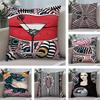 Abstract Art Halloween Pillow Case Short Plush Double-sided Print Square Throw Pillow Covers Sofa Home Cushion Decor