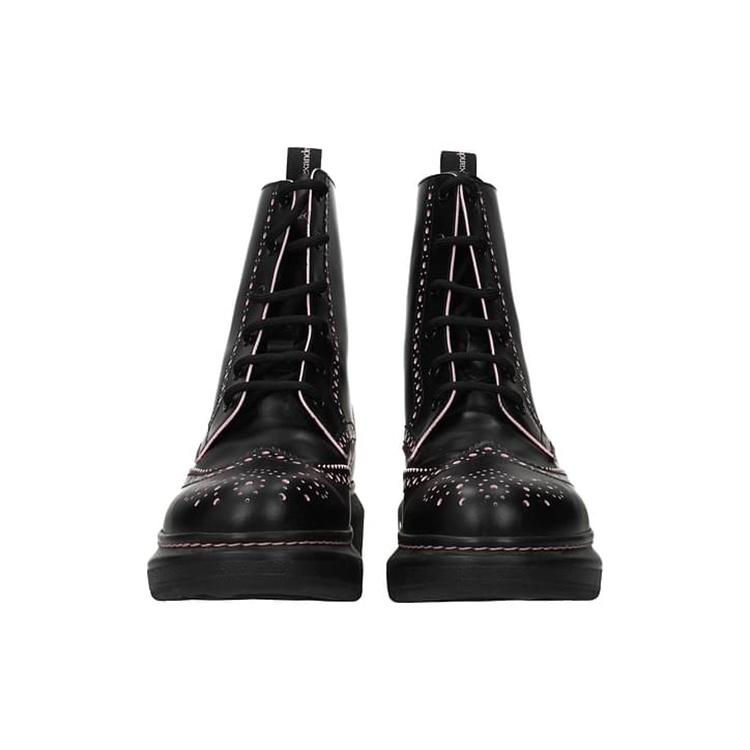 (WMNS) Alexander McQueen Hybrid Ankle Boots 'Core Black' Women's 611703WHX5C1985