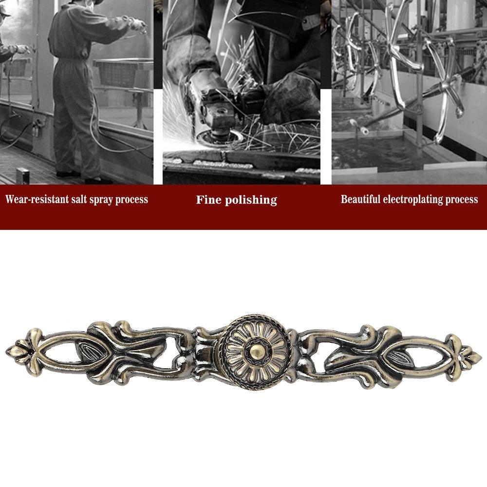 4pcs Durable Drawer Pulls Antique Bronze Door Handles Vintage Cabinet Handles  Bedroom