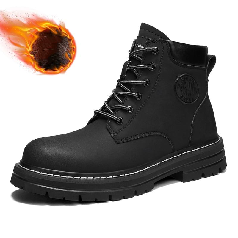 Neue Herbst Herrenschuhe Stiefel High Top Mode Motorrad Lederschuhe Outdoor Freizeit Bequeme Stiefel Damen Schnürstiefel Botas