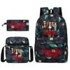 Stranger Things Schülerrucksack+Brotdose+Federmäppchen Dreiteiliges Set KTB