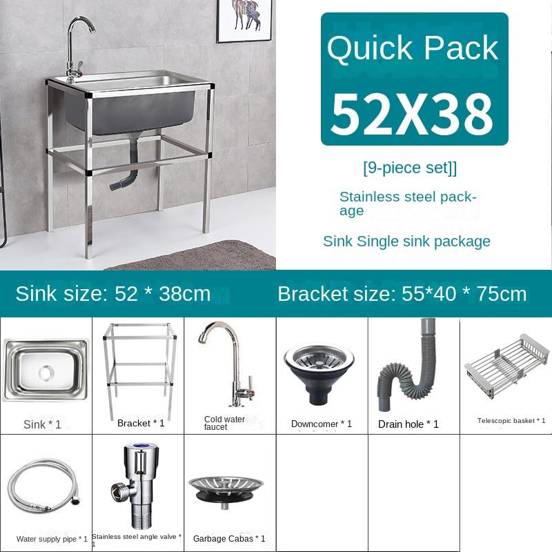 Chiuvetă simplă bucătărie de uz casnic Chiuvetă din oțel inoxidabil cu suport chiuvetă cu o singură fante chiuvetă cu două fante