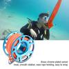 KEEP DIVING Luftfahrt-Aluminium Fingerrolle Clip Tauchen Tech Spule 15m Leine(blau)