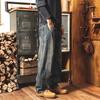 Men's American Retro Washed Loose-Fit Straight-Leg Jeans