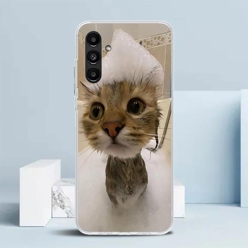 Pet Cat Funny Memes Cover for Samsung Galaxy A17 A37 A57 A16 A26 A36 A56 A15 A14 A55 Phone Case A13 A53 A25 A35 A24 A34 A23 A33