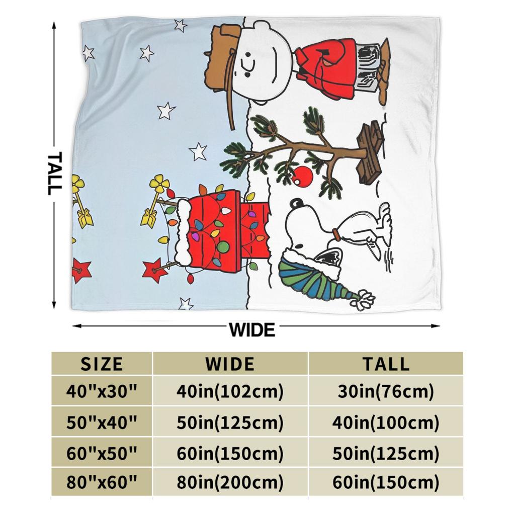 Christmas Snoopys Fleece Throw Blanket Blankets for Bedding Couch Lightweight Bedroom Quilt,