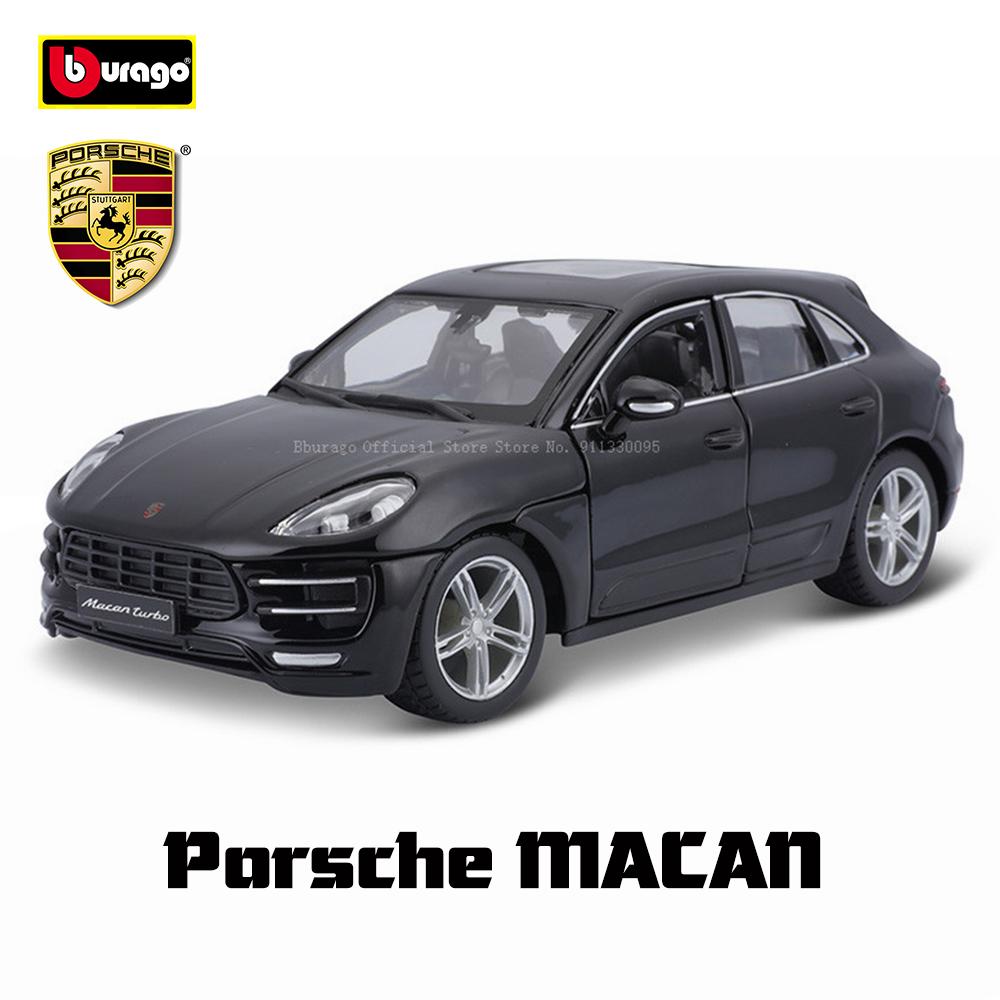 AKEZM1 Bburago 1:24 Porsche 911 GT3 Taycan Turbo S 718 Boxster simulation alloy car model crafts decoration collection toy tools gift