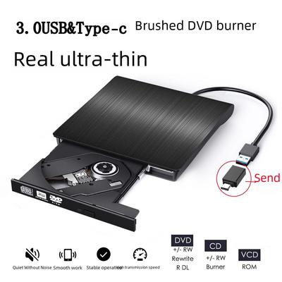 Ultra-Thin USB 3.0 External DVD Burner and Player, 8x Speed